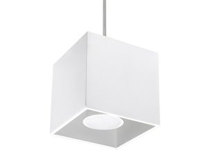 Miniaturka 12 - Minimalistyczna lampa wisząca LED z białym kloszem kostką