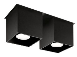 Miniatúra 16 - Čierna LED lampa s geometrickými tienidlami do loftových interiérov