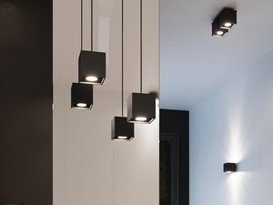 Miniatura 6 - Sestava závěsných lamp LED s černým a bílým stínidlem do korytarza