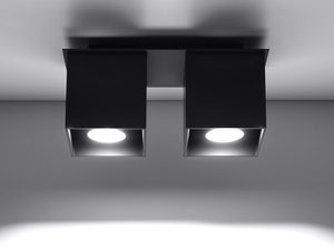 Miniatura 2 - Dva reflektory LED v černém povrchové úpravě na suficie moderním