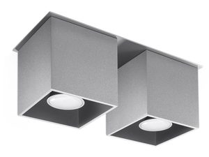 Miniatura 7 - Dvojitá stropní LED lampa v barvě šedým do nowoczesnych przestrzeni
