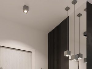 Miniatura 10 - Aranžmá interiéru z závěsnými lampami LED v formie kostek