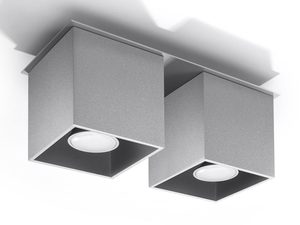Miniatura 8 - Dvojitá stropní LED lampa v barvě šedým do nowoczesnych przestrzeni