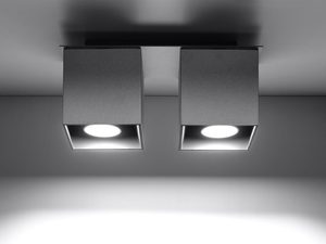 Miniatura 9 - Černá stropní LED lampa se dvěma těly svítidel do moderního interiéru