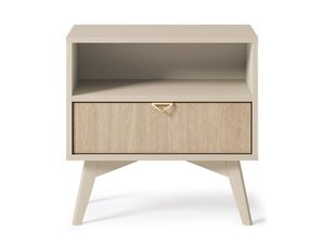 Miniaturka 5 - Szafka nocna z szufladą i jasnym drewnem w stylu skandynawskim