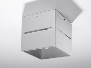 Miniaturka 7 - Sufitowy kinkiet LED w kolorze białym z geometryczną formą