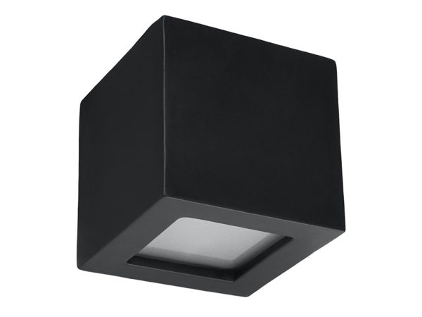 Moderní LED nástěnné svítidlo v barvě černým z mlecznym stínidlem