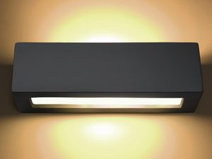 Miniatura 9 - Černý LED nástěnné svítidlo z teplým světlem do korytarza