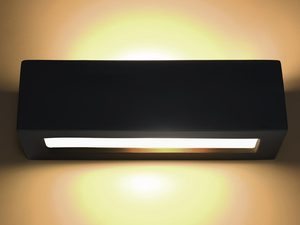 Miniatura 15 - Černý LED nástěnné svítidlo z teplým světlem do moderního obývacího pokoje