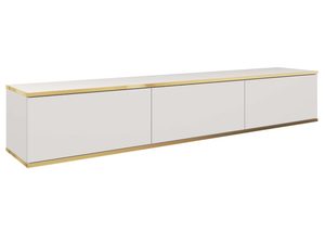 Miniatúra 11 - Minimalistická biela TV skrinka s ozdobným zlatým rámikom