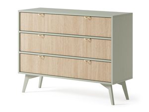 Miniatura 1 - Moderní komoda se třemi zásuvkami a rámem ve stylu oliwkowym