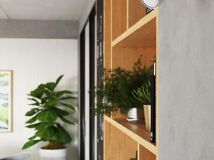 Miniaturka 4 - Kinkiet LED z naturalnym drewnem i białą oprawą punktową