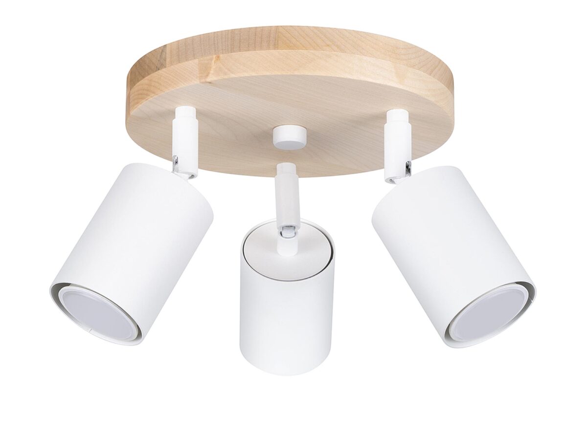 Moderne Deckenleuchte Stahl Holz 33x33x17 cm CLARIS 3P