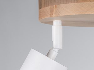 Miniaturka 3 - Nowoczesna biała lampa sufitowa z regulowanym reflektorem w stylu skandynawskim