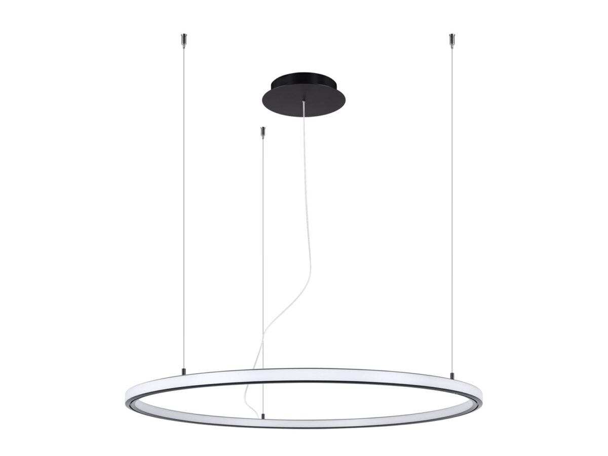 Eleganter schwarzer LED-Kronleuchter Stellar 90