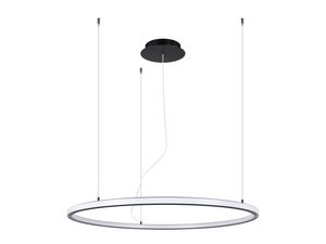 Miniatúra 14 - Čierna prstencová LED lampa zavesená na troch kábloch