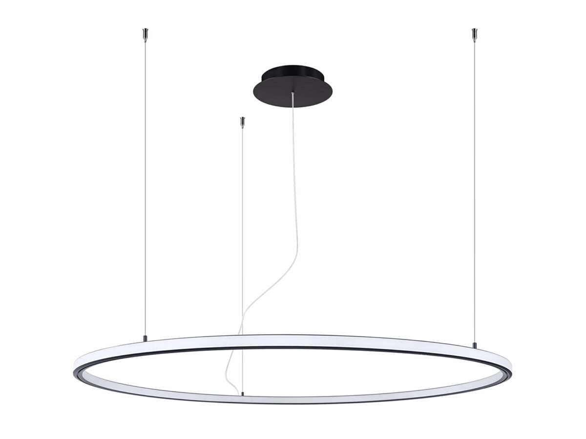 Schwarzer Designer-LED-Kronleuchter Stellar 120
