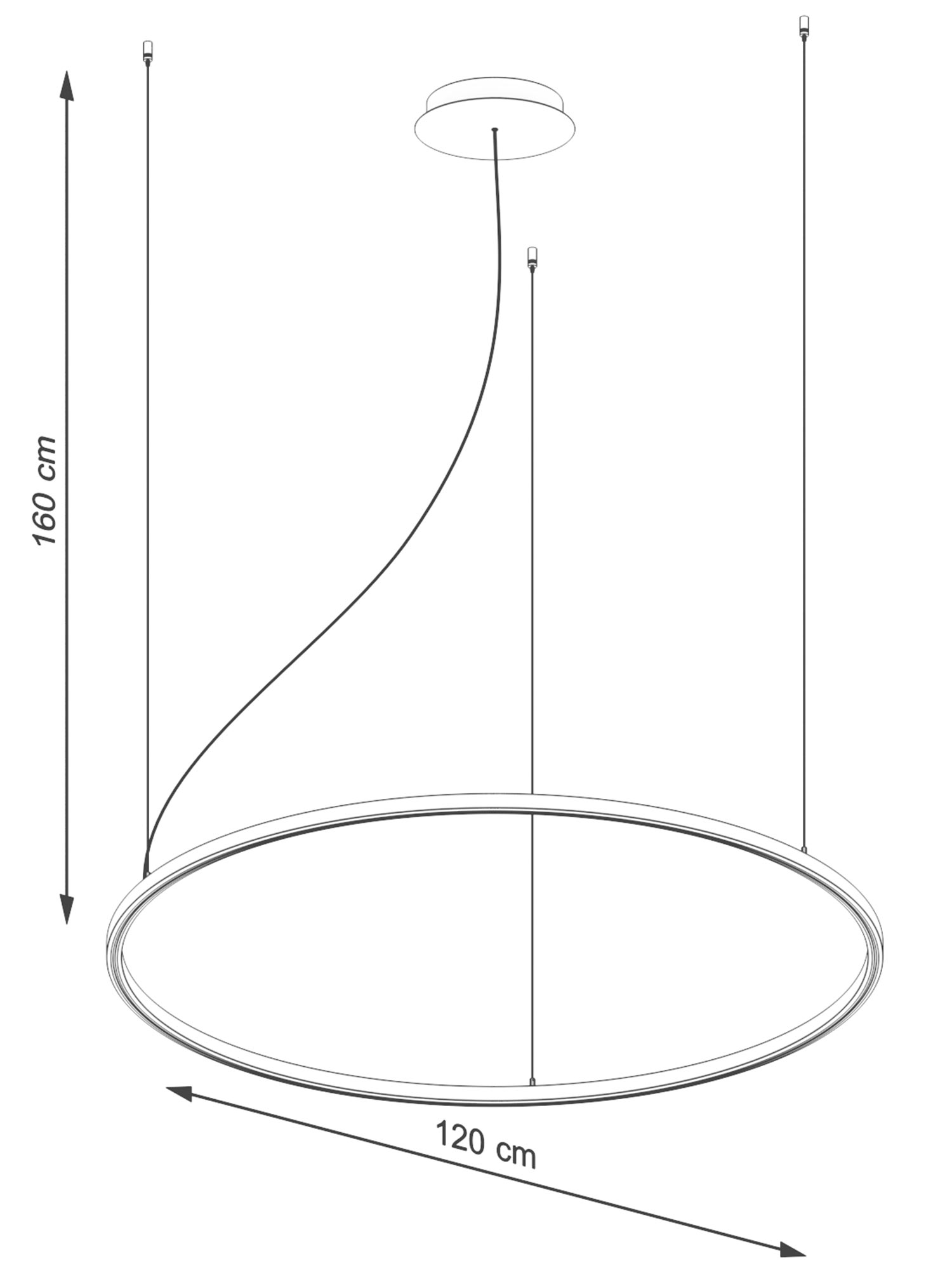 Wizualizacja zawieszenia lampy pierścieniowej w nowoczesnym wnętrzu Wizualizacja zawieszenia lampy pierścieniowej w nowoczesnym wnętrzu