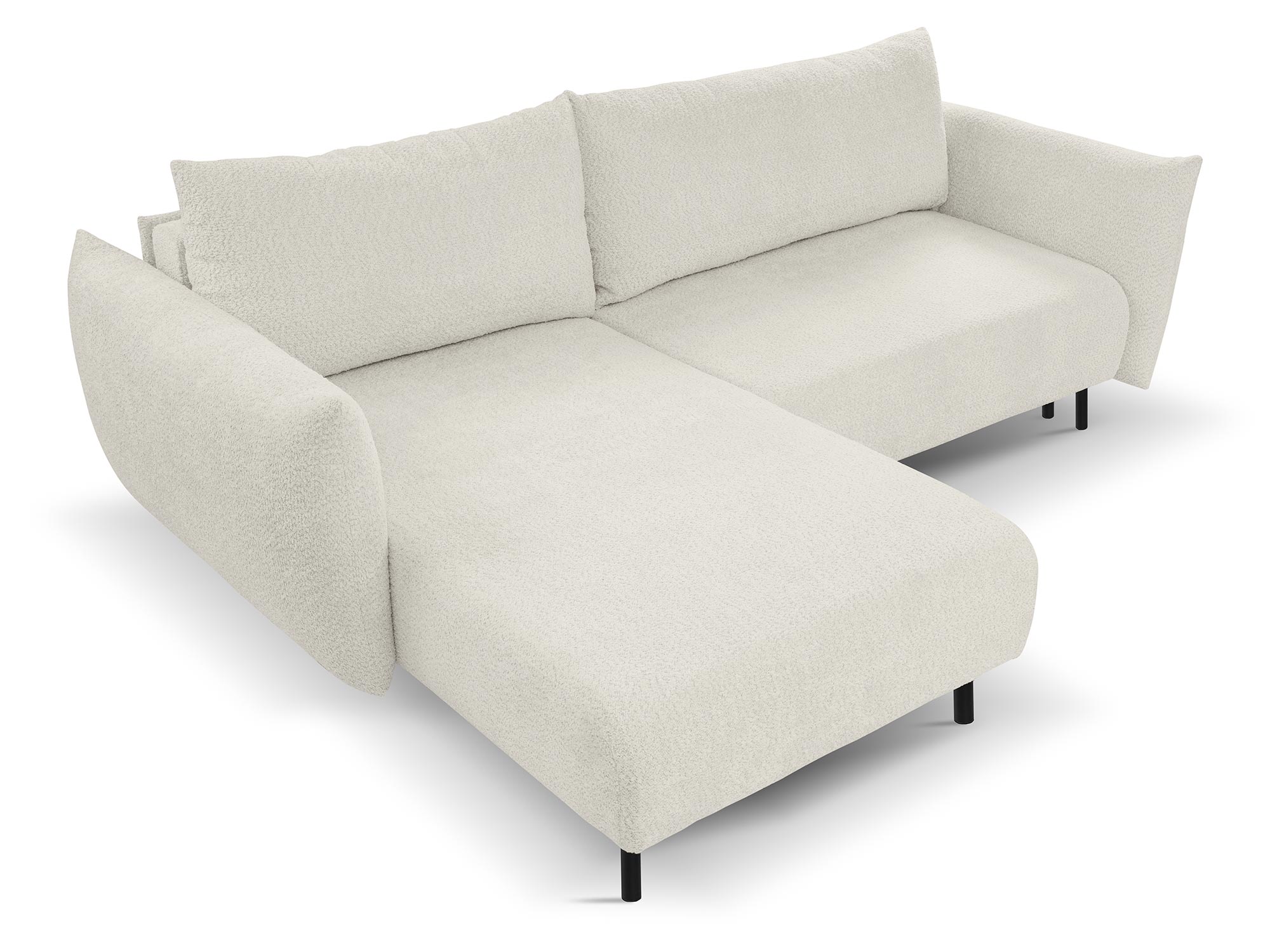 Narożnik modułowy w kremowym kolorze, wygodne siedzisko