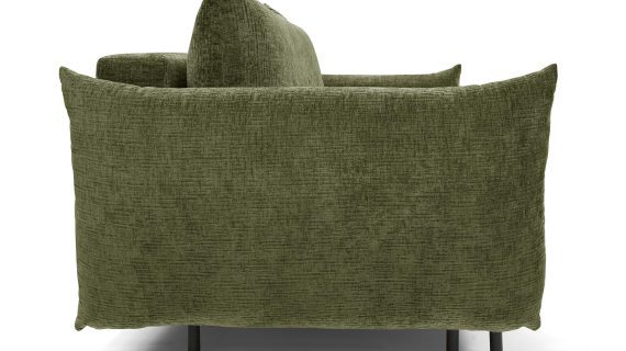 Miniaturka 13 - Oliwkowa sofa tapicerowana z wygodnymi podłokietnikami w stylu nowoczesnym