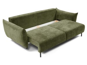Miniaturka 15 - Oliwkowa sofa tapicerowana z dużym schowkiem na pościel