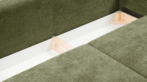 Miniaturka 18 - Oliwkowa sofa tapicerowana z funkcją spania