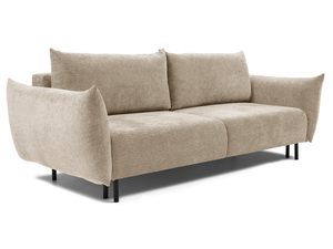 Miniaturka 2 - Beżowa sofa tapicerowana z miękkimi poduszkami