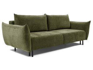 Miniaturka 11 - Oliwkowa sofa tapicerowana z wygodnym siedziskiem i prostymi liniami