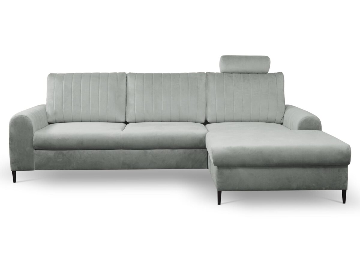 Luxus-Ecksofa Samt L-Form mit Schlaffunktion LAS-T48 Moderno Velvet