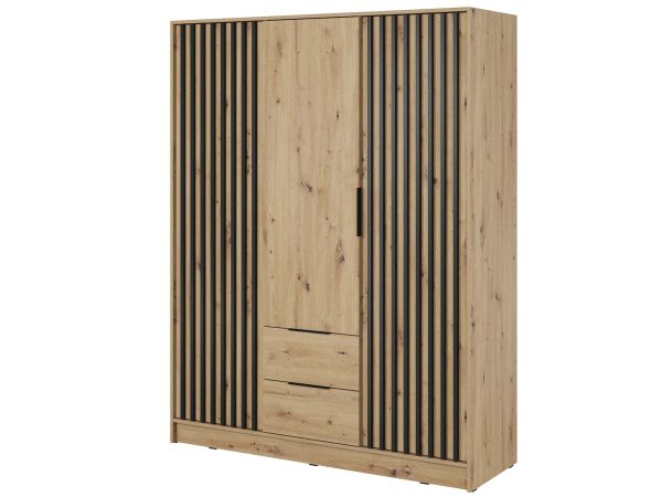 Moderní skříň bez zrcadla s černými lištami