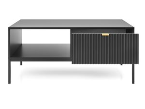 Miniaturka 2 - Ciemna szafka RTV z pionowym frezowaniem i minimalistycznym designem