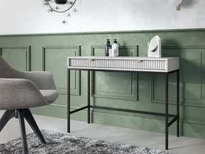 Miniatura 8 - Šedá toaletní stolek z ryflowanym čelem a černým roštem v elegantním interiéru