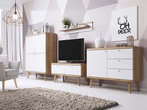 Miniatura 1 - Sestava nábytku do obývacího pokoje z TV skříňkou a vitrínou, moderní styl