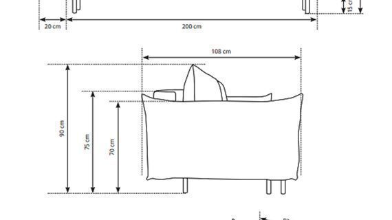 Miniaturka 27 - Schemat techniczny łóżka drewnianego z listwami