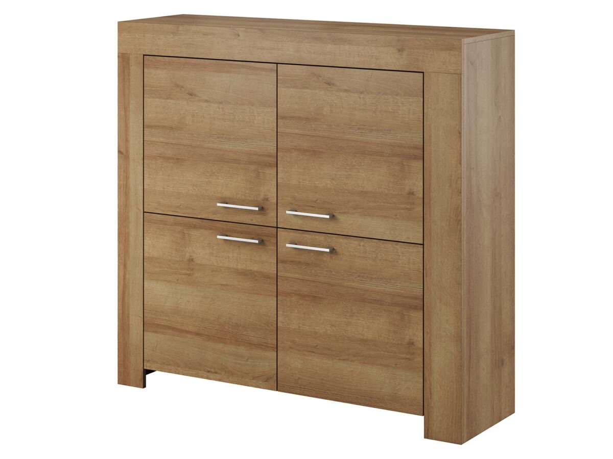 Stojící komoda 120 cm v dekoru Dub Riviera Niebo