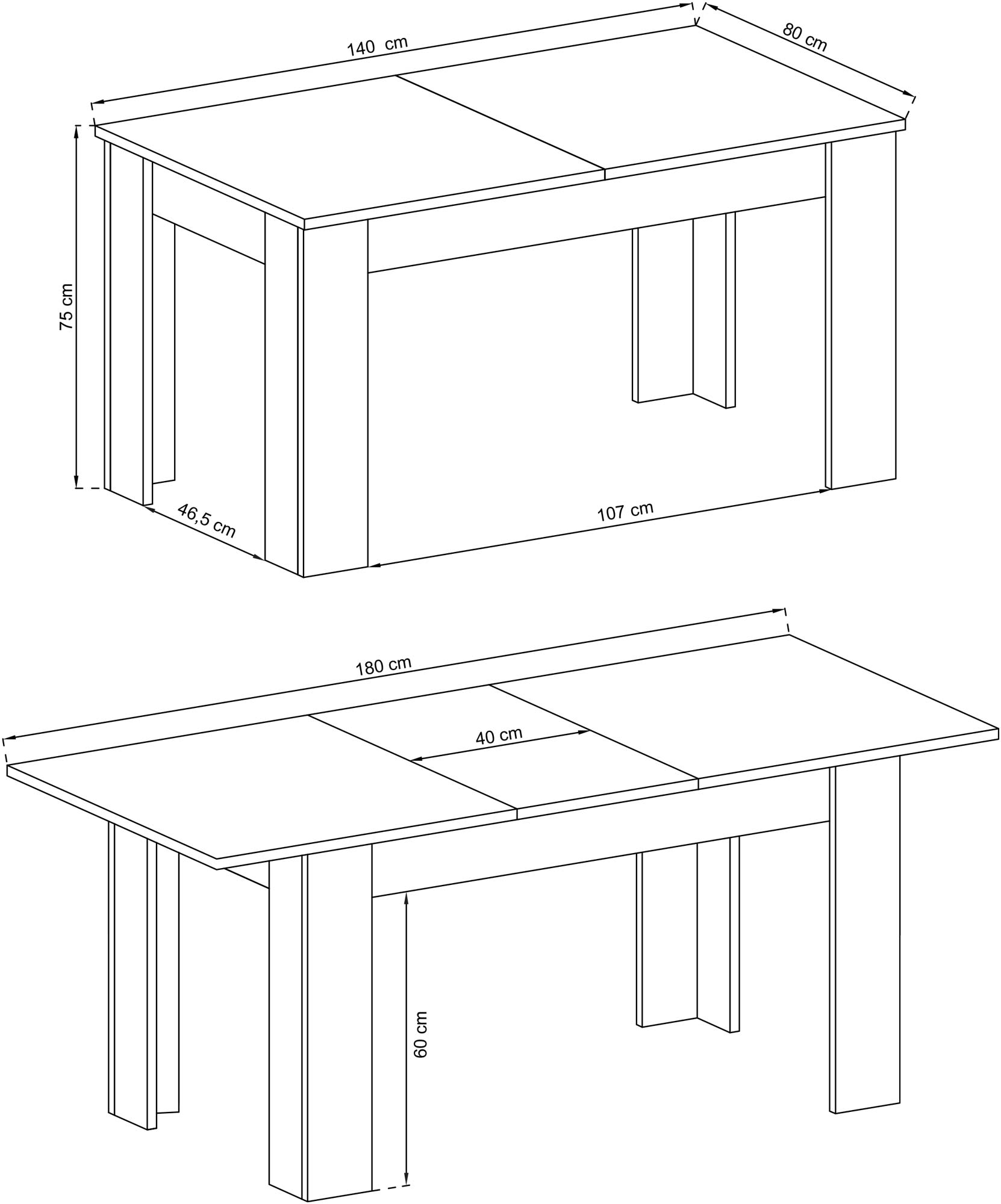 Wymiary stołów do jadalni