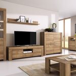 Miniaturbild 3 - Klassische Holzwohnwand mit Schrank und Vitrinen