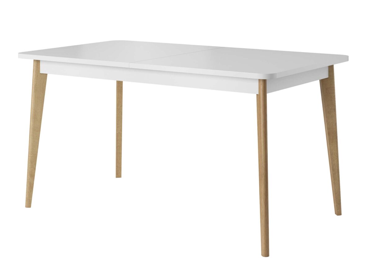 Rozkládací jídelní stůl 140-180 cm s bílou deskou Orys