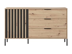Miniatura 9 - Dřevěná komoda s černými detalami a svislými lištami