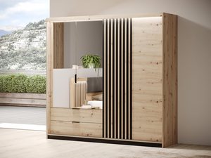 Miniatura 5 - Moderní skříň z lustrzanymi dveřmi a svislými lištami