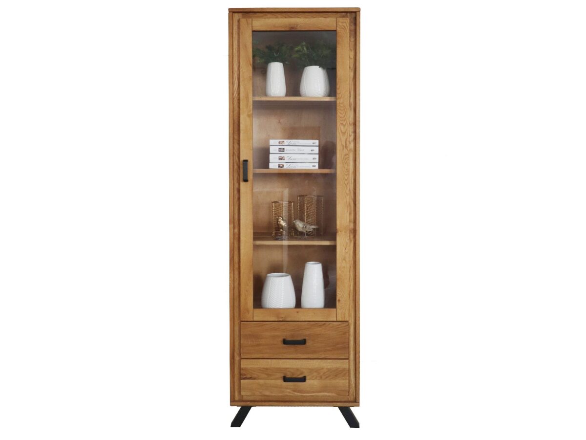 Massivholz-Vitrine aus Eiche ALAMOS LOFT