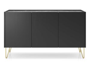 Miniatúra 6 - Moderná čierna komoda s hladkými čelami