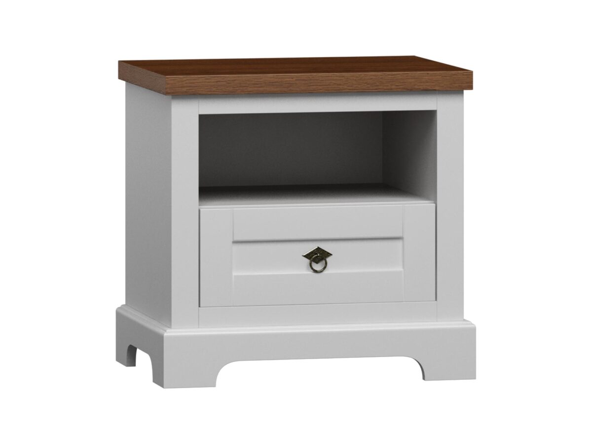 Elegante Nachtkommode Eichenfurnier Awinion A01