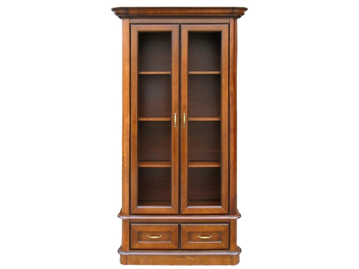 Exklusive Vitrine für Wohnzimmer Antik-Kirsche Bawaria B10