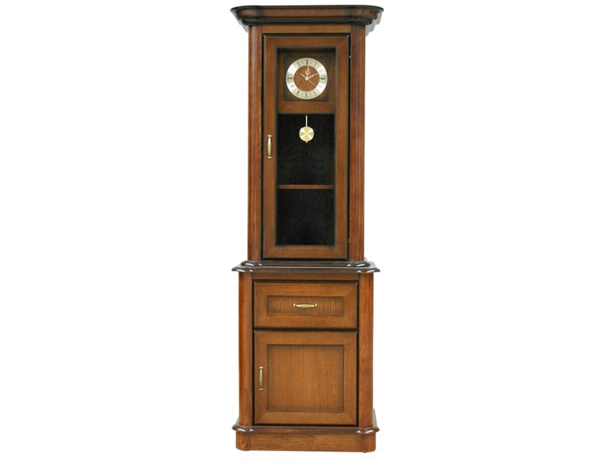 Vitrine mit Uhr Antik-Kirsche Bawaria B34+B02