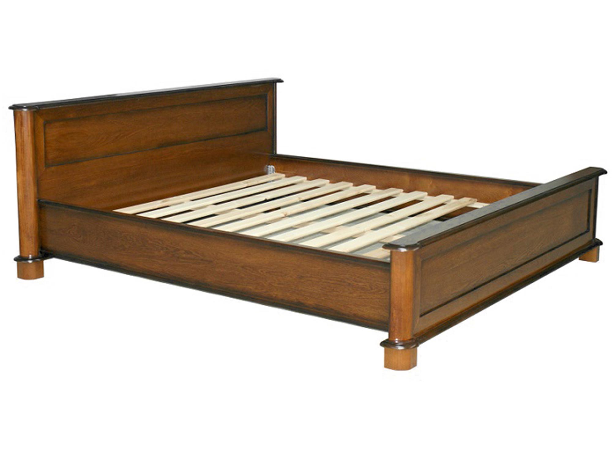 Drewniane łóżko w stylu klasycznym z wysokim zagłówkiem Drewniane łóżko w stylu klasycznym z wysokim zagłówkiem