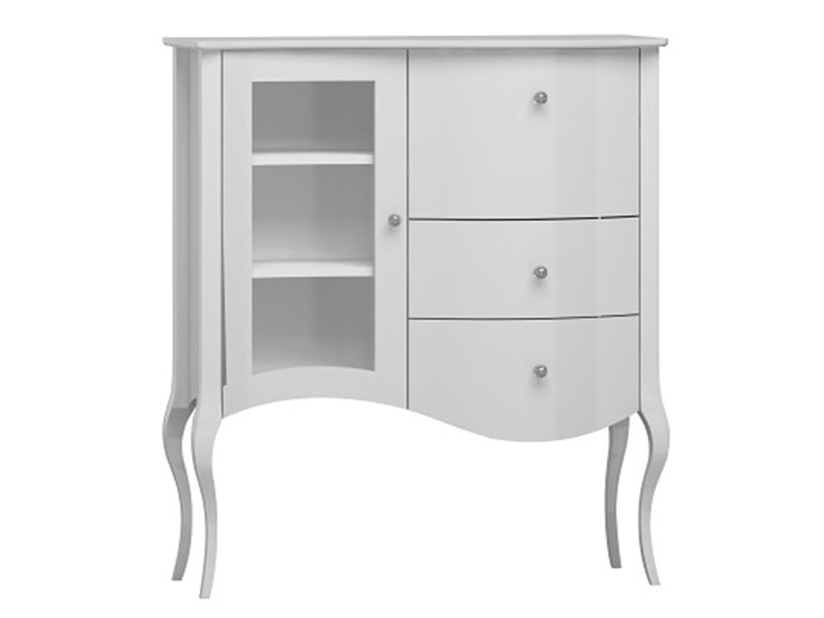 Luxus-Vitrinenkommode Hochglanz Glamour Barocco New BN06