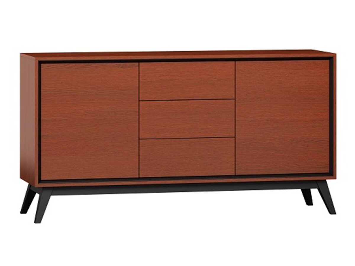 Breite Retro Kommode Kastanie Boston BS05