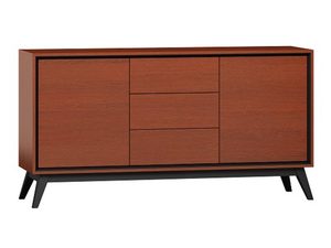 Miniatúra 3 - Moderná komoda s drevenými frontmi a čiernymi kovovými nohami do štýlového interiéru
