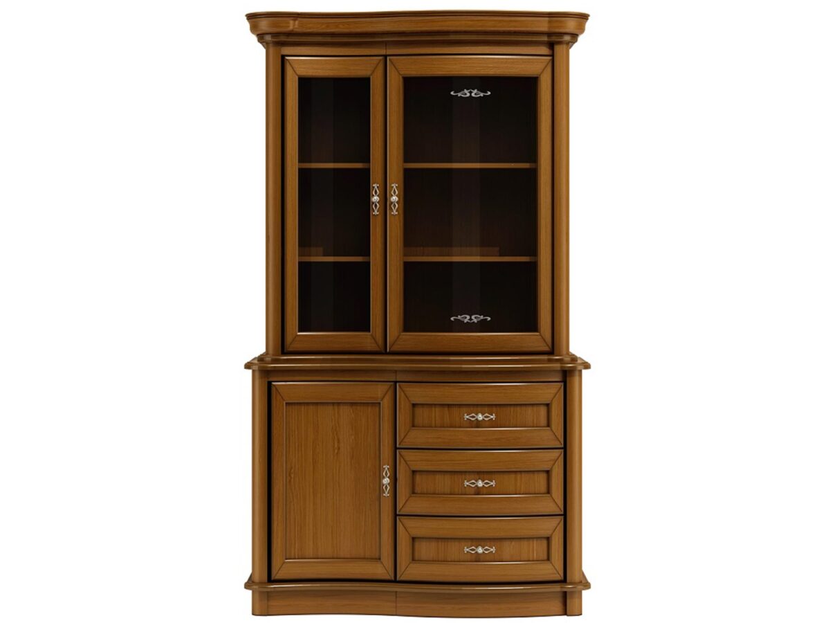 Elegante Vitrine Eiche CAREN C18+C19